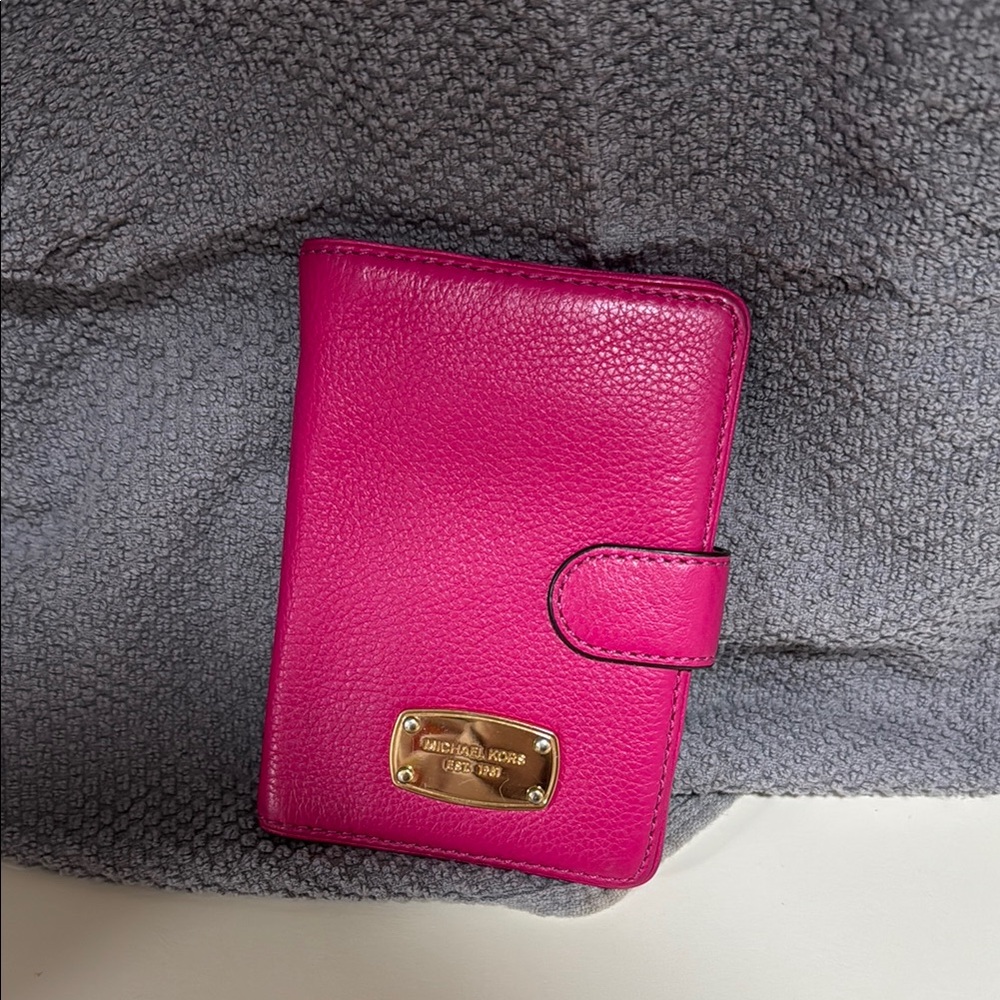 Michael Kors Hot Pink Wallet/Passport Holder